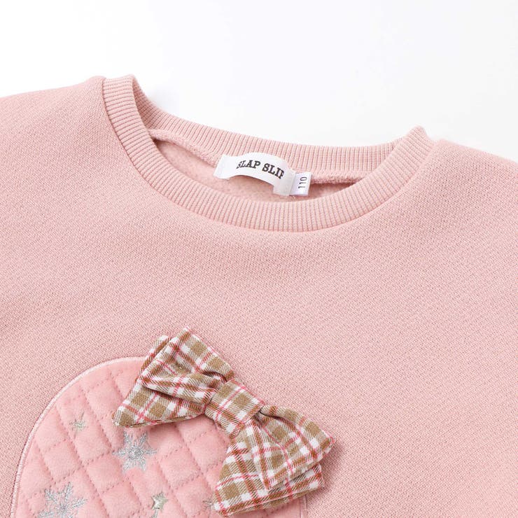 イチゴチェリーパッチ刺しゅうリボン付き裾ボアトレーナー(80~130cm) | SLAP SLIP | 詳細画像10 