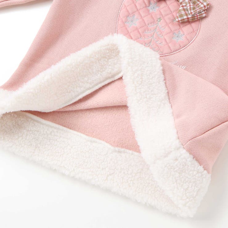 イチゴチェリーパッチ刺しゅうリボン付き裾ボアトレーナー(80~130cm) | SLAP SLIP | 詳細画像15 