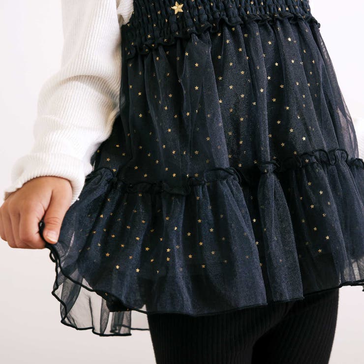 キラキラきらめくお星さまふんわりチュールトレーナー(80~130cm) | SLAP SLIP | 詳細画像4 