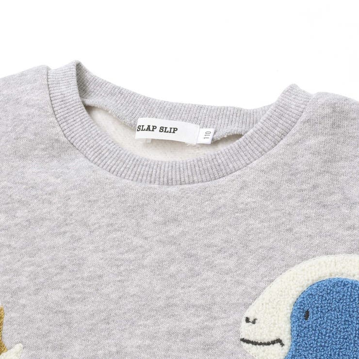 【裏起毛】はたらくくるまイヌ恐竜サガラ刺しゅうトレーナー(80~130cm) | SLAP SLIP | 詳細画像12 