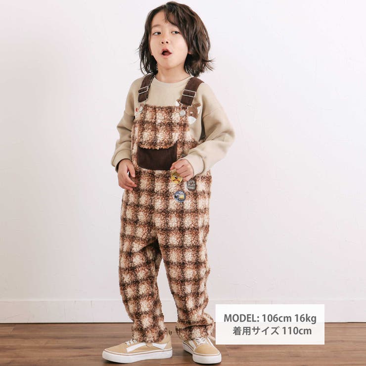 【裏起毛】はたらくくるまイヌ恐竜サガラ刺しゅうトレーナー(80~130cm) | SLAP SLIP | 詳細画像3 