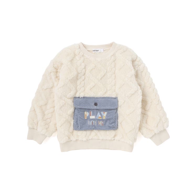 【お揃い】フラップポケット付きケーブルボアトレーナー(80~130cm) | SLAP SLIP | 詳細画像5 