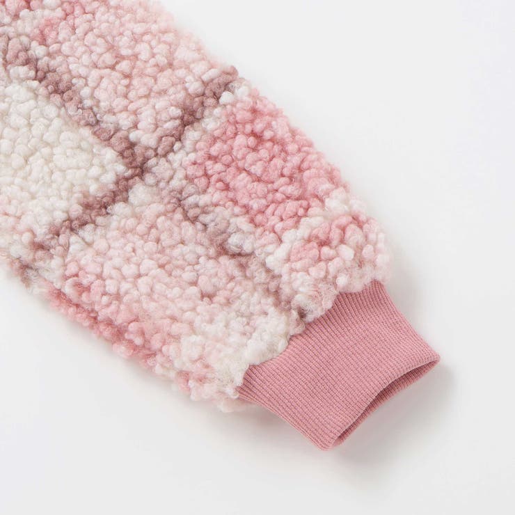 ハートリボンキラキラボアパッチもこもこチェックトレーナー(80~130cm) | SLAP SLIP | 詳細画像11 