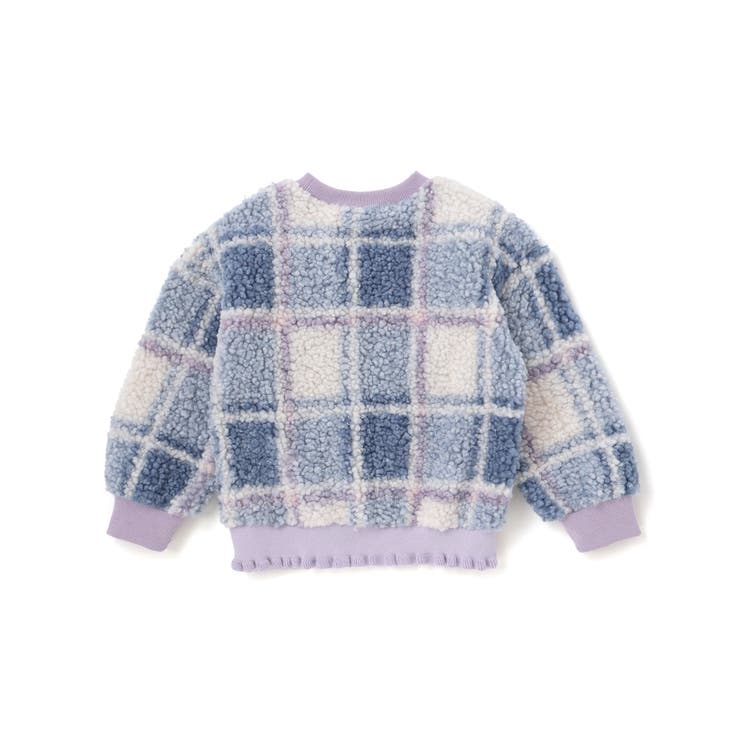 ハートリボンキラキラボアパッチもこもこチェックトレーナー(80~130cm) | SLAP SLIP | 詳細画像16 