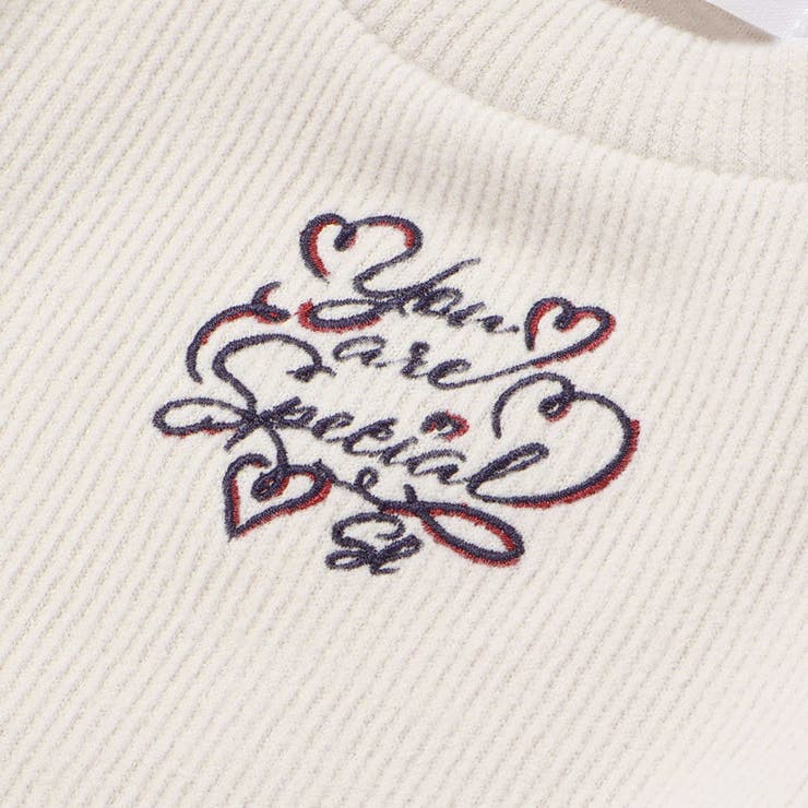 ハートいっぱい刺しゅうモチーフ切り替えチェックドッキングトレーナー | SLAP SLIP | 詳細画像10 