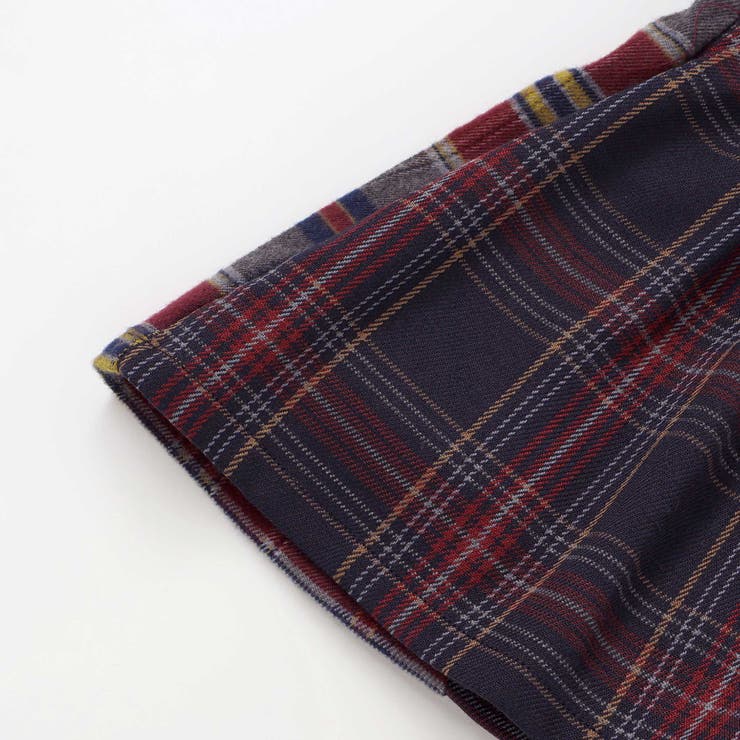 ハートいっぱい刺しゅうモチーフ切り替えチェックドッキングトレーナー | SLAP SLIP | 詳細画像14 