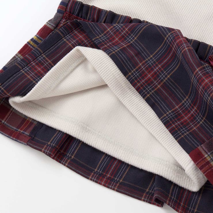 ハートいっぱい刺しゅうモチーフ切り替えチェックドッキングトレーナー | SLAP SLIP | 詳細画像16 