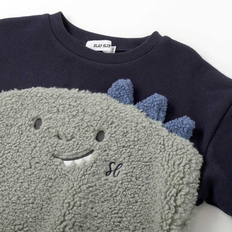 恐竜クマウサギアニマルフェイスボア切り替えトレーナー(80~120cm) | SLAP SLIP | 詳細画像16 