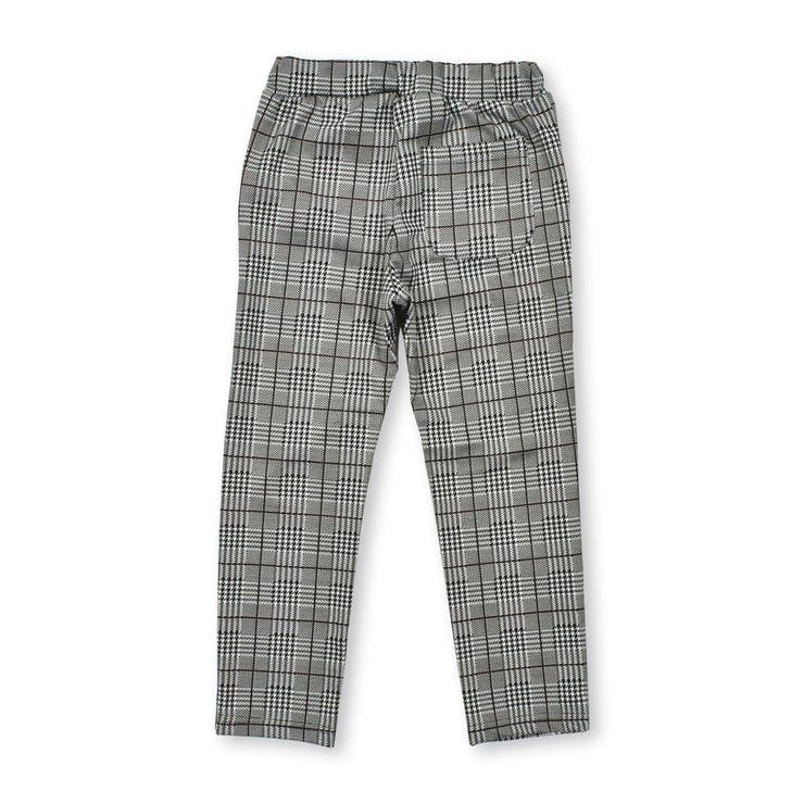 お揃い】チェック柄ジャガードパンツ(80~120cm)[品番：BEBK0007449