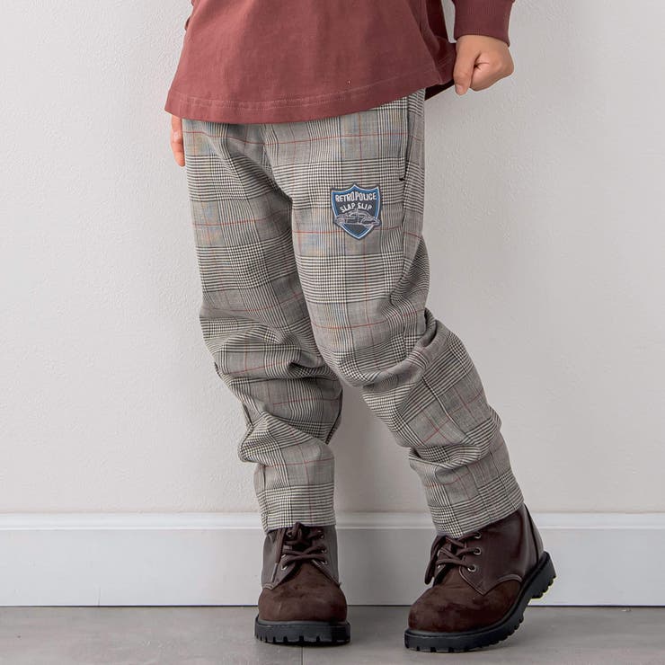 グリーン | 【お揃い】チェック柄無地リバーシブルパンツ(80~130cm) | SLAP SLIP