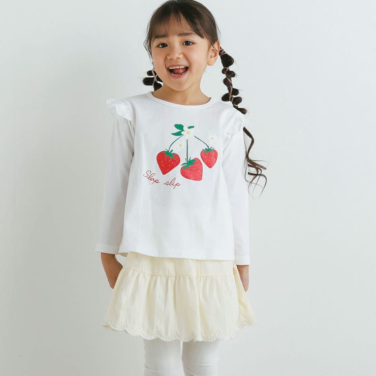 レース生地ドット柄裾スカラップスカッツ(80~120cm) | SLAP SLIP | 詳細画像3 