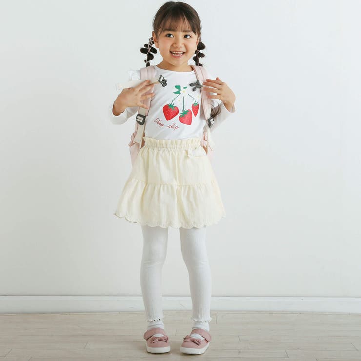 レース生地ドット柄裾スカラップスカッツ(80~120cm) | SLAP SLIP | 詳細画像4 