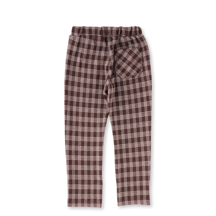 お揃い】クマさんタグチェック柄ジャガードパンツ(80~120cm