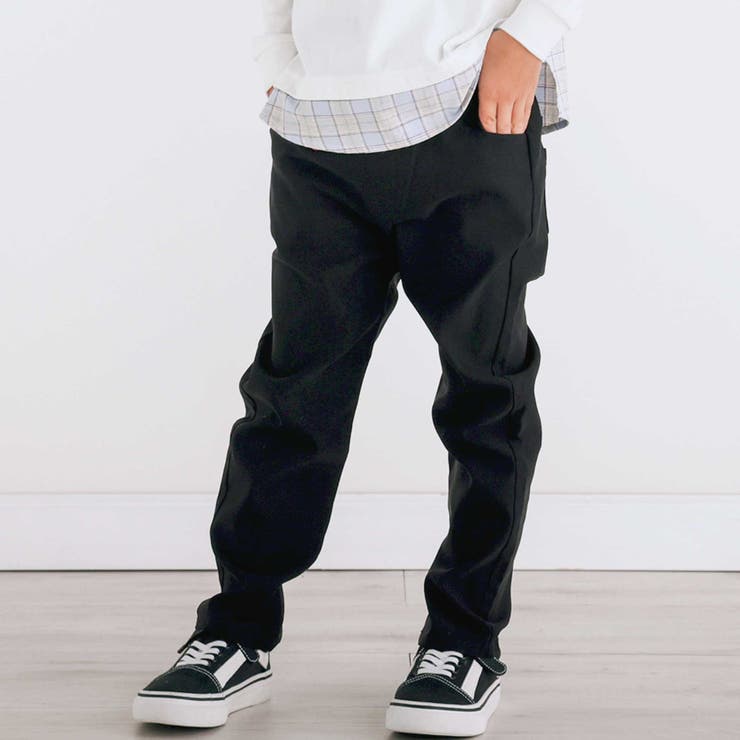 ブラック | 【らくのび】おしりポケットクマさんタグストレッチパンツ(80~130cm) | SLAP SLIP