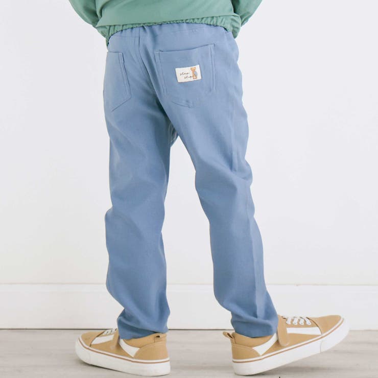 ブルー | 【らくのび】おしりポケットクマさんタグストレッチパンツ(80~130cm) | SLAP SLIP