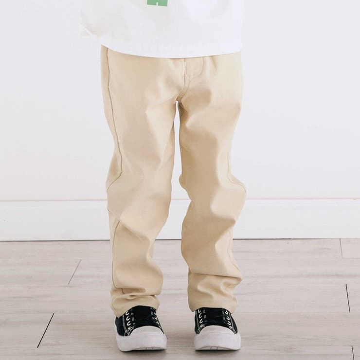 ベージュ | 【らくのび】おしりポケットクマさんタグストレッチパンツ(80~130cm) | SLAP SLIP