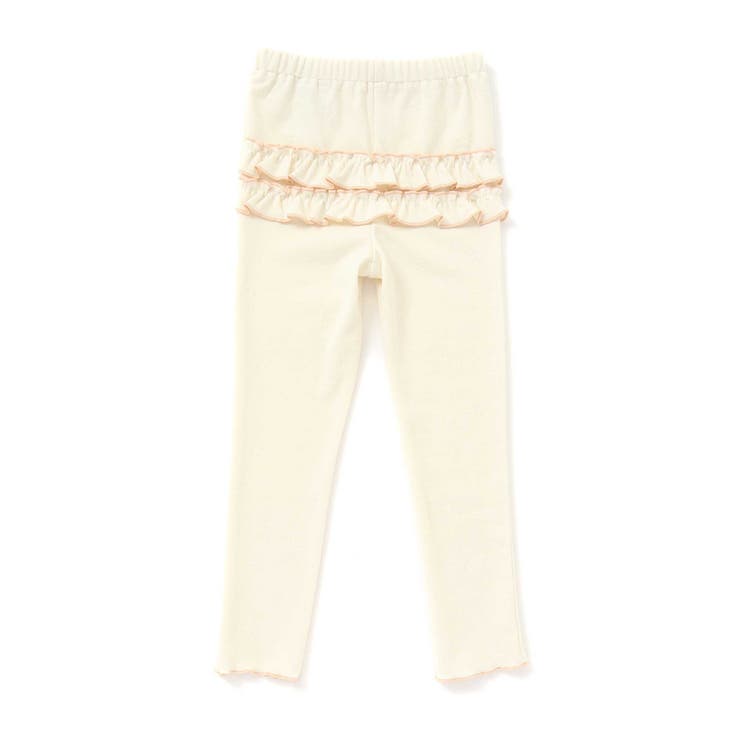 オフホワイト | 【お揃い】おしりフリル花柄レギンス(80~130cm) | SLAP SLIP