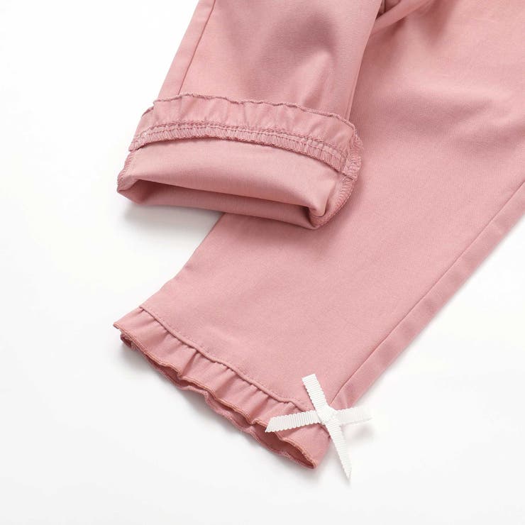 【らくのび】裾フリルリボン付きストレッチツイル7分丈パンツ(80~130cm) | SLAP SLIP | 詳細画像12 