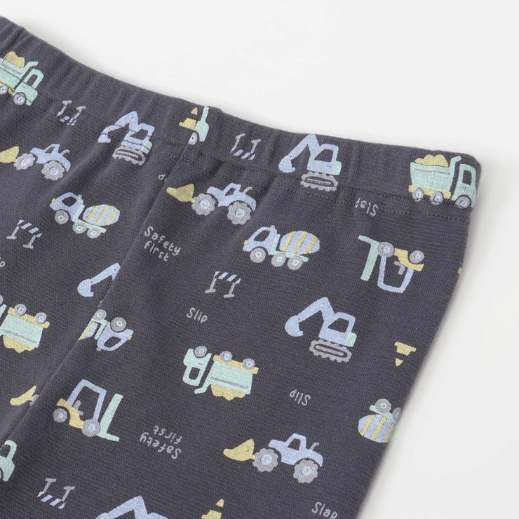 恐竜電車膝パッチ総柄ミラノリブ7分丈パンツ(80~120cm) | SLAP SLIP | 詳細画像14 