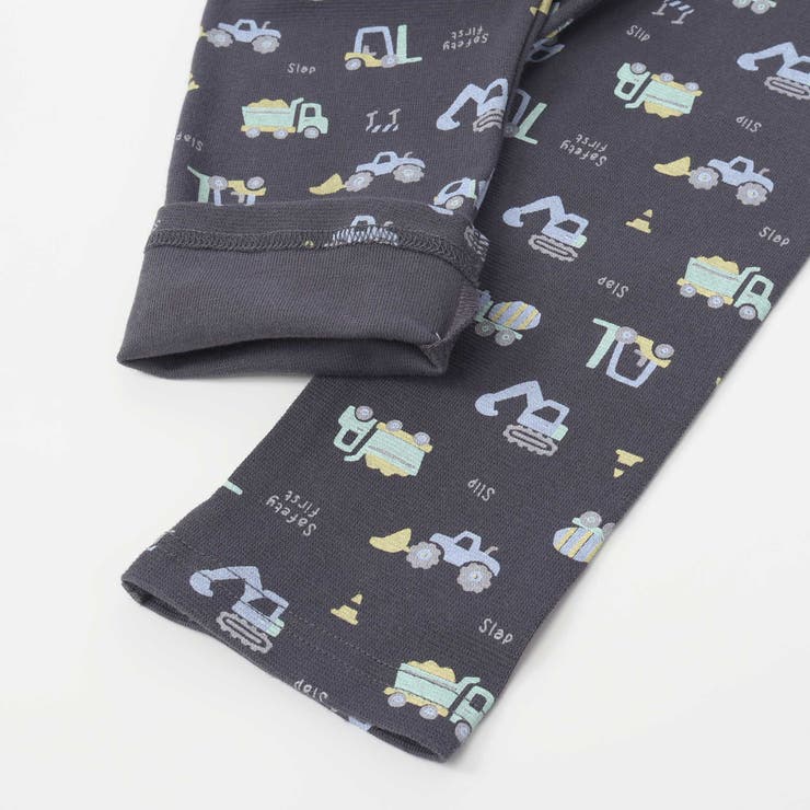 恐竜電車膝パッチ総柄ミラノリブ7分丈パンツ(80~120cm) | SLAP SLIP | 詳細画像15 