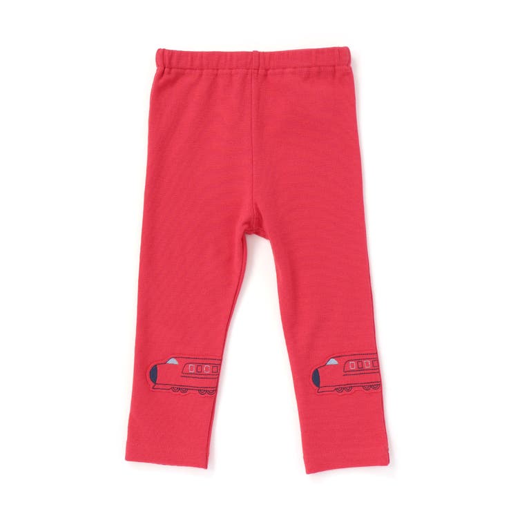 恐竜電車膝パッチ総柄ミラノリブ7分丈パンツ(80~120cm) | SLAP SLIP | 詳細画像4 