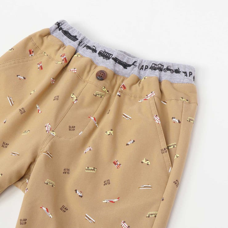 【らくのび】ウエストリブラインプリント乗り物柄ストレッチ7分丈パンツ(80~13… | SLAP SLIP | 詳細画像15 