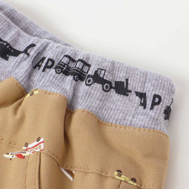 【らくのび】ウエストリブラインプリント乗り物柄ストレッチ7分丈パンツ(80~13… | SLAP SLIP | 詳細画像16 