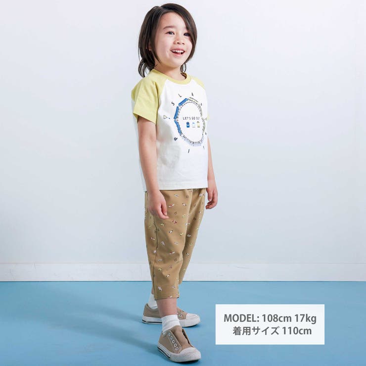 【らくのび】ウエストリブラインプリント乗り物柄ストレッチ7分丈パンツ(80~13… | SLAP SLIP | 詳細画像4 