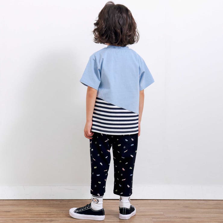 【らくのび】ウエストリブラインプリント乗り物柄ストレッチ7分丈パンツ(80~13… | SLAP SLIP | 詳細画像6 