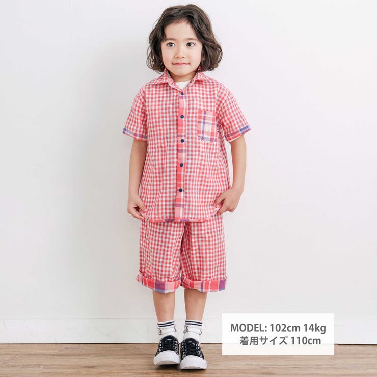 【お揃い】ポケット付きダブルガーゼリバーシブル7分丈パンツ(80~130cm) | SLAP SLIP | 詳細画像2 