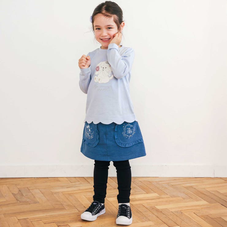 キラキラ刺しゅうフリルポケットスカッツ(80~120cm) | SLAP SLIP | 詳細画像4 