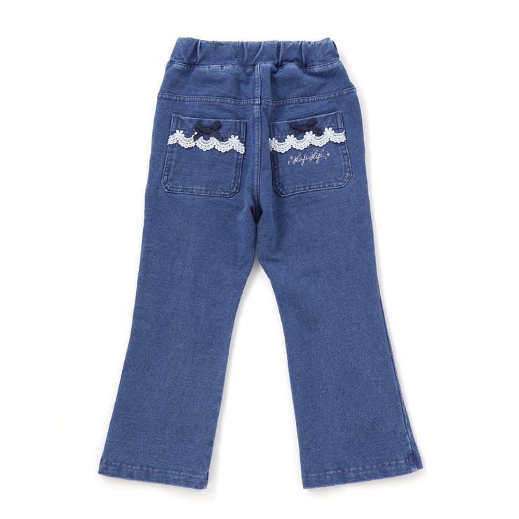 後ろポケットリボンフレアシルエット9分丈デニムパンツ(80~130cm) | SLAP SLIP | 詳細画像13 