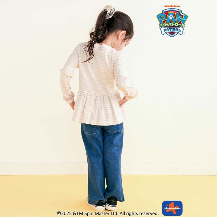 後ろポケットリボンフレアシルエット9分丈デニムパンツ(80~130cm) | SLAP SLIP | 詳細画像9 