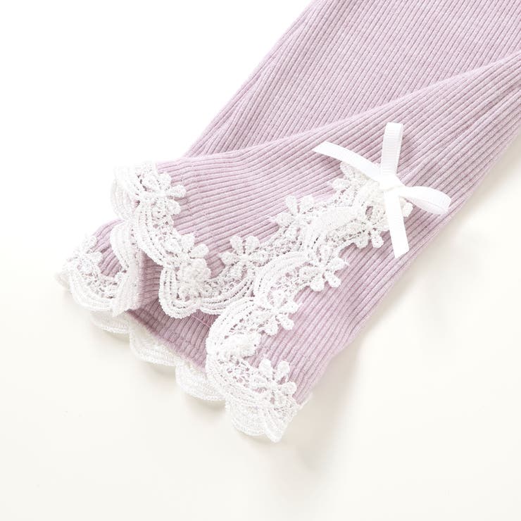 レースリボン裾フレア9分丈レギンス(80~130cm) | SLAP SLIP | 詳細画像16 