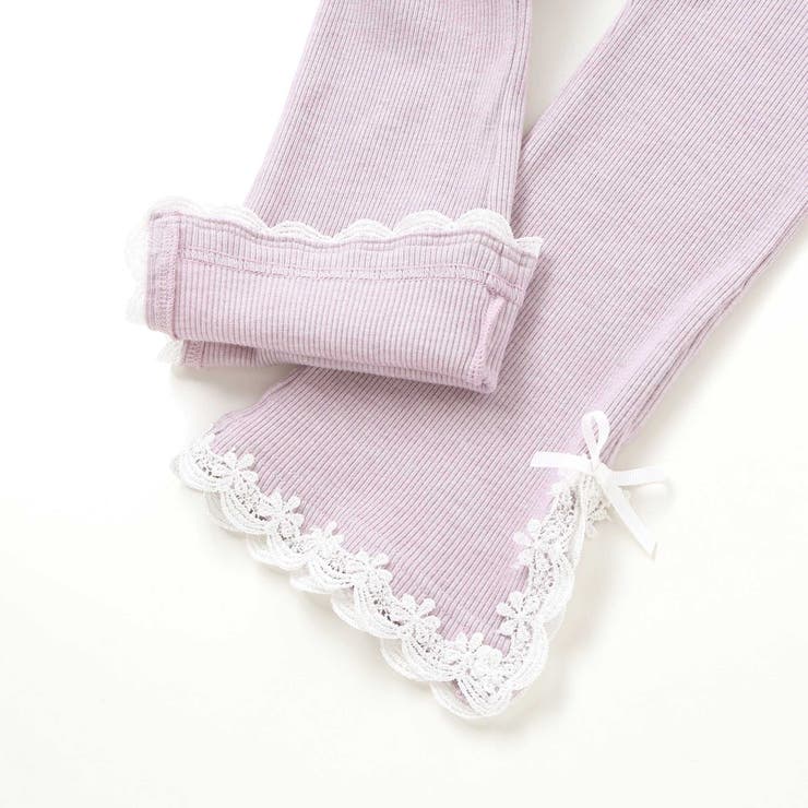 レースリボン裾フレア9分丈レギンス(80~130cm) | SLAP SLIP | 詳細画像17 