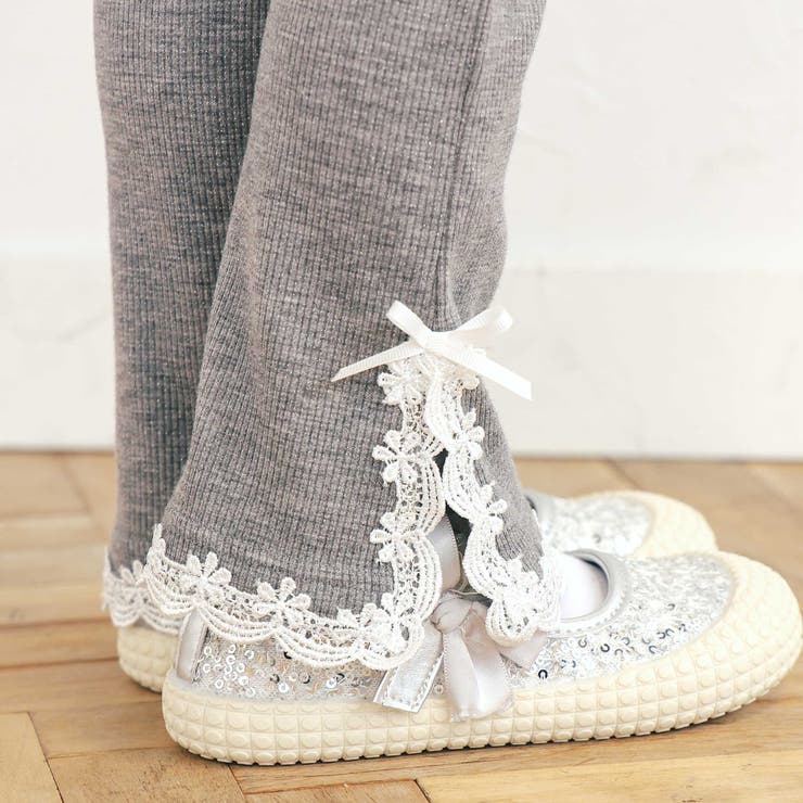 レースリボン裾フレア9分丈レギンス(80~130cm) | SLAP SLIP | 詳細画像22 