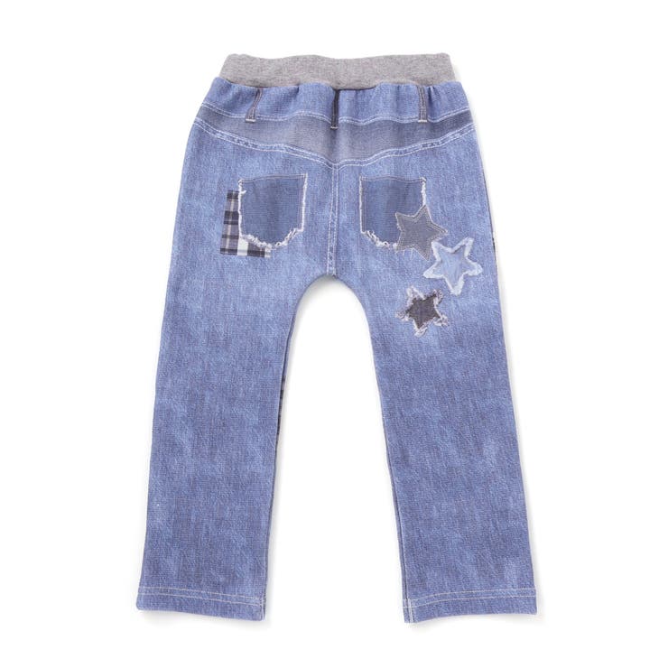 恐竜ロケットワッペンレースキラキラデニム風プリント8分丈パンツ(80~120cm… | SLAP SLIP | 詳細画像13 