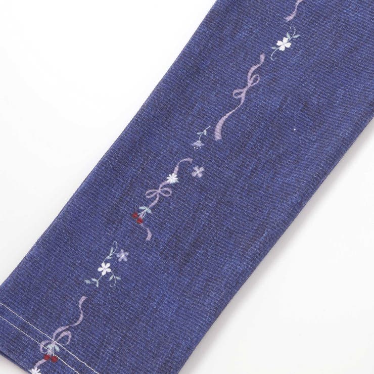 恐竜ロケットワッペンレースキラキラデニム風プリント8分丈パンツ(80~120cm… | SLAP SLIP | 詳細画像19 