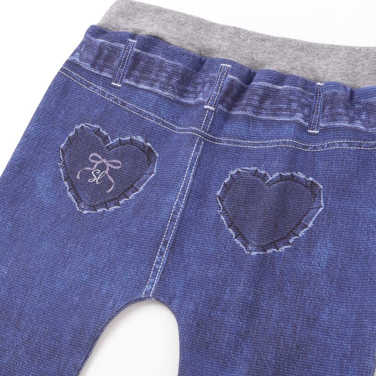 恐竜ロケットワッペンレースキラキラデニム風プリント8分丈パンツ(80~120cm… | SLAP SLIP | 詳細画像20 