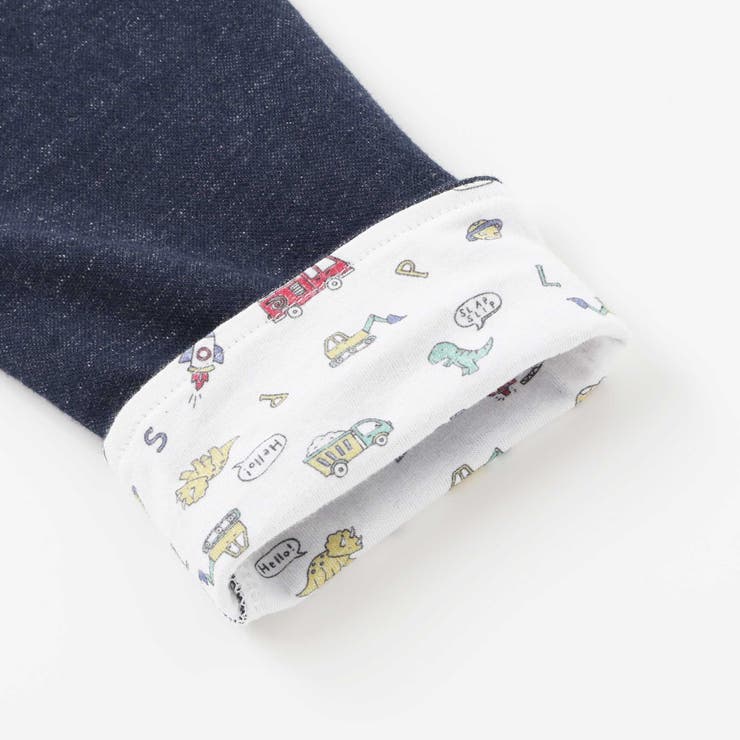消防車恐竜折り返し柄プリントデニム風パンツ(80~130cm) | SLAP SLIP | 詳細画像7 