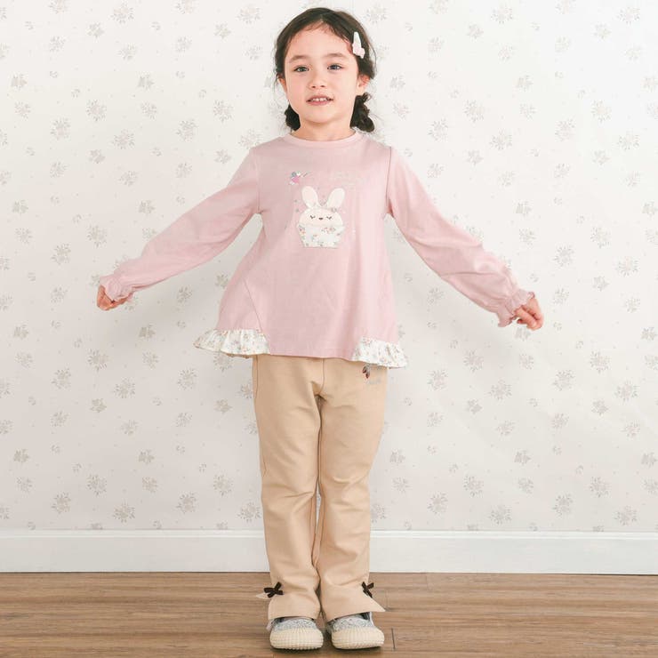 キラキラモチーフ刺しゅうフリル腰ポケットフレアパンツ(80~130cm) | SLAP SLIP | 詳細画像21 