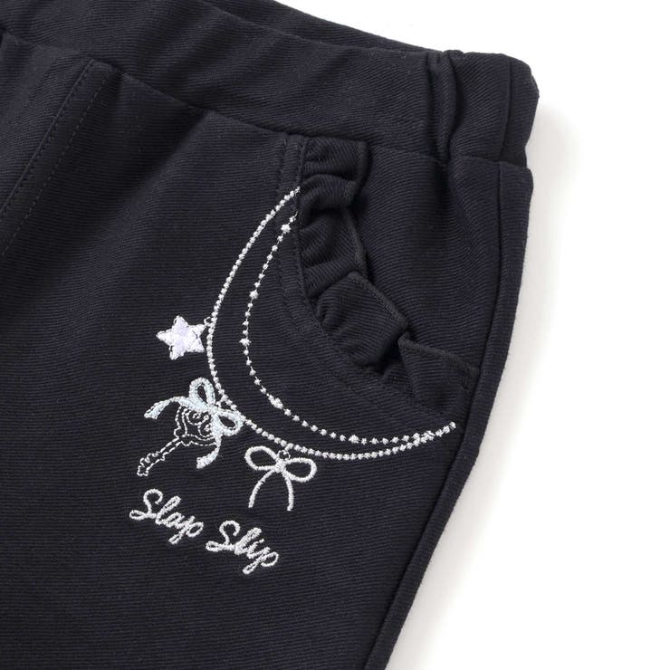 キラキラモチーフ刺しゅうフリル腰ポケットフレアパンツ(80~130cm) | SLAP SLIP | 詳細画像6 