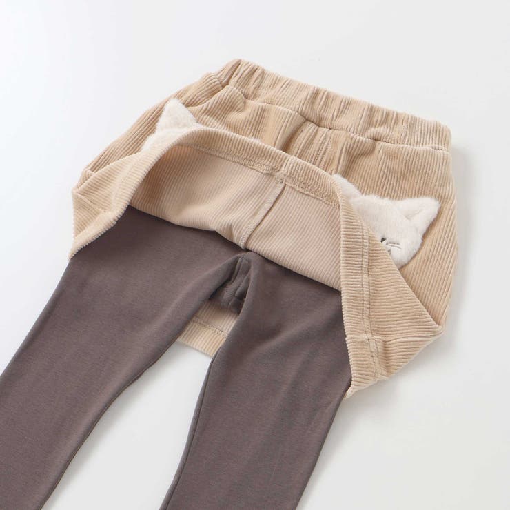 アニマルネコウサギパッチ刺しゅうポケットコーデュロイスカッツ(80~120cm) | SLAP SLIP | 詳細画像13 