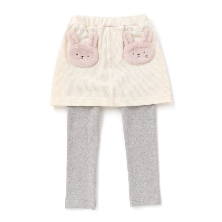 アニマルネコウサギパッチ刺しゅうポケットコーデュロイスカッツ(80~120cm) | SLAP SLIP | 詳細画像6 