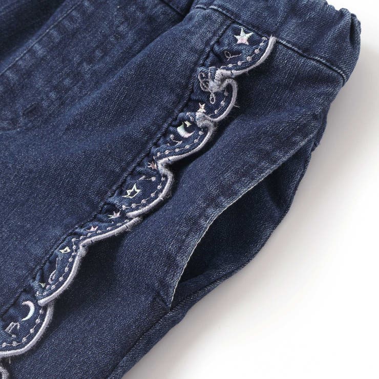 【裏微起毛】スカラップ刺しゅうフリルロングパンツ(80~130cm) | SLAP SLIP | 詳細画像10 