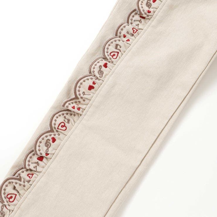 【裏微起毛】スカラップ刺しゅうフリルロングパンツ(80~130cm) | SLAP SLIP | 詳細画像18 