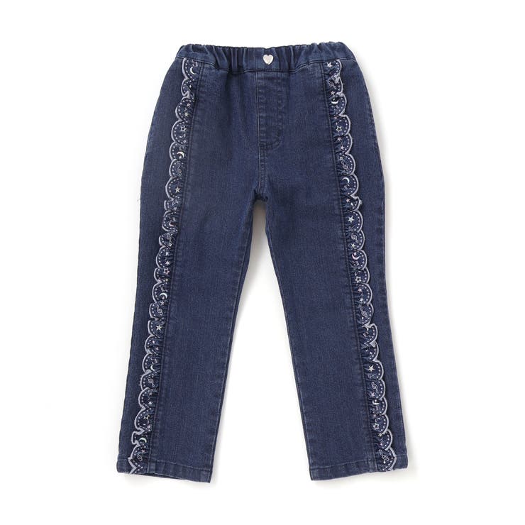 【裏微起毛】スカラップ刺しゅうフリルロングパンツ(80~130cm) | SLAP SLIP | 詳細画像7 