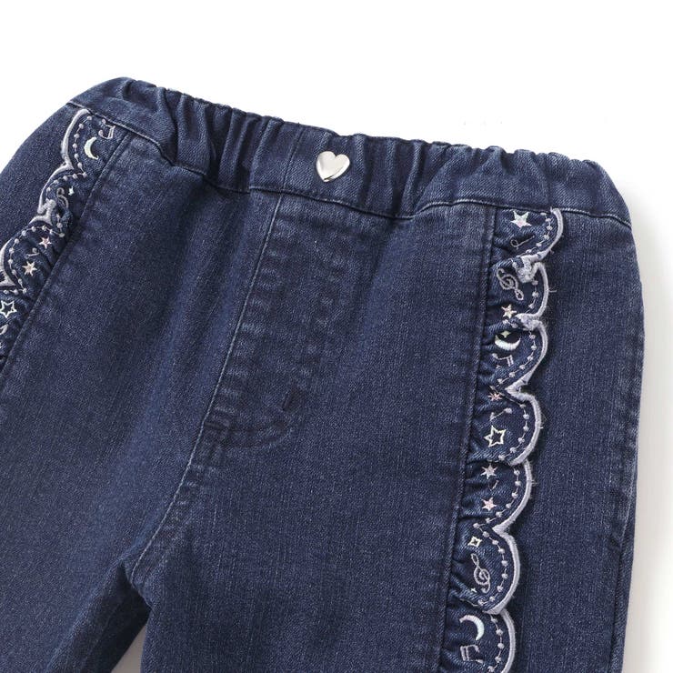 【裏微起毛】スカラップ刺しゅうフリルロングパンツ(80~130cm) | SLAP SLIP | 詳細画像9 