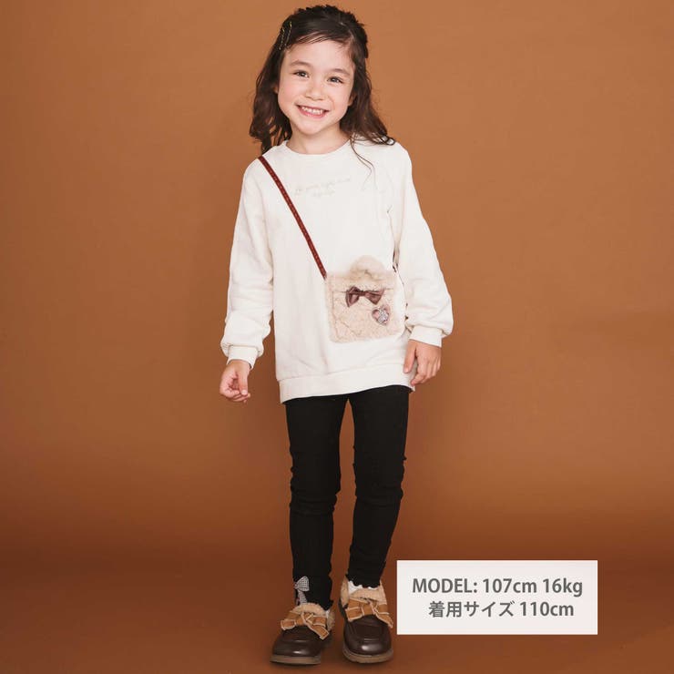 裾リボンパッチ刺しゅうレギンス(80~130cm) | SLAP SLIP | 詳細画像2 