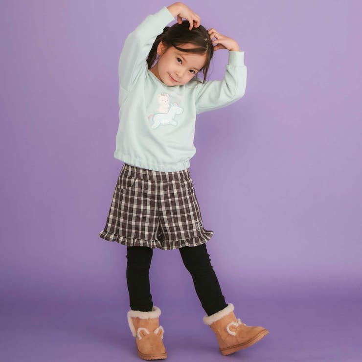 【お揃い】レギンスドッキングチェックショートパンツ(80~130cm) | SLAP SLIP | 詳細画像4 